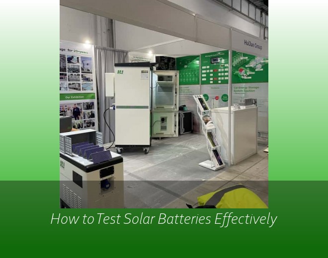 How to Test Solar Batteries Effectively